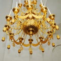 Close up of church chandelier