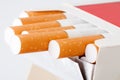 Close-up Cigarette box Royalty Free Stock Photo