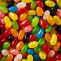 Close up of Cinema colorful assorted jelly beans in a full screen tile image that can be repeated infinitely