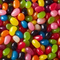 Close up of Cinema colorful assorted jelly beans in a full screen tile image that can be repeated infinitely