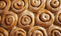 A close up of cinnamon rolls with a glaze on top Royalty Free Stock Photo