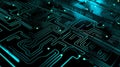 Close-up of circuit board. Electronic computer hardware technology. Motherboard digital chip. blurred concept, Generative AI Royalty Free Stock Photo