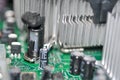 Close up of an circuit board used in electronics Royalty Free Stock Photo