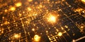 Close-up of Circuit Board with Yellow Dots