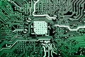 Close up of Circuits Electronic on Mainboard Technology computer background logic board,cpu motherboard,Main board,sys Royalty Free Stock Photo