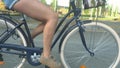 Close-up of a city bike