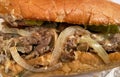 Close-up Classic American Steak and Cheese Sub Royalty Free Stock Photo