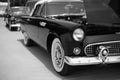 Close-up of a classic black Ford Thunderbird car on a show Royalty Free Stock Photo