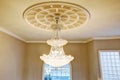 Close up of Classic crystal chandelier