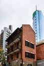 Close-up of classical architecture of Tai Kwun, a historic building in Hong Kong