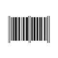 Close-up of a clean and clear black and white barcode symbol for product identification and tracking Royalty Free Stock Photo