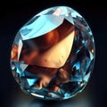 Close-up of clear diamond stone mineral crystal AI generated Royalty Free Stock Photo