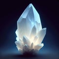 Close-up of clear quartz stone mineral crystal AI generated