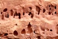 Close up of a cliff wall in Utah.