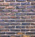 Close up of clinker brick old wall, abstract background for design