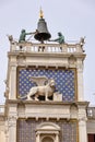 Timeless Craftsmanship: Clock Tower Detail in St. Mark's Square, Venice Royalty Free Stock Photo