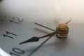 Close up of clock on 10 o`clock Royalty Free Stock Photo