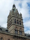 Close up of the clock tower of chester town hall against a blue cloudy sky Royalty Free Stock Photo