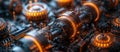 Close-Up of a Cluster of Gears Royalty Free Stock Photo