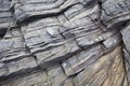 close-up of clustered glacial striations on a rock Royalty Free Stock Photo