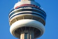 Close up of CN Tower observation glass floor in Toronto Ontario Canada Royalty Free Stock Photo