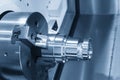 Close up of the CNC lathe Royalty Free Stock Photo