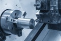 Close up of the CNC lathe Royalty Free Stock Photo