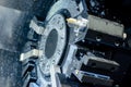 Close-up of CNC machine. CNC Tooling Systems