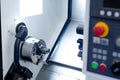 Close-up of CNC machine. CNC Tooling Systems Royalty Free Stock Photo
