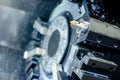 Close-up of CNC machine. CNC Tooling Systems Royalty Free Stock Photo