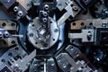 Close-up of CNC Multiforming machine Royalty Free Stock Photo