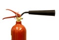 Close up of a CO2 fire extinguisher Royalty Free Stock Photo
