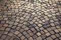 Close-up of cobbles surface Royalty Free Stock Photo