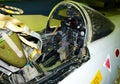 Close-up of cockpit of F-4 Phantom, american jet of the Vietnam war. London, UK Royalty Free Stock Photo