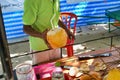 Closeup of coconut selling on Maafushi Island Maldives Royalty Free Stock Photo