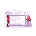 Close-up coding on screen, Woman hands coding html and programming on a laptop screen, Programmer or developer code.