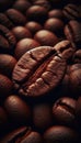 Close-Up of a Coffee Bean: Intricate Details Highlighting Rich Texture and Natural Imperfections Royalty Free Stock Photo