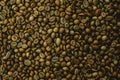 Close up coffee beans background. Green bean coffee Royalty Free Stock Photo