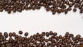 Coffee beans isolated white background Royalty Free Stock Photo