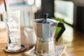 Close up of Coffee dripping in vietnamese style Royalty Free Stock Photo