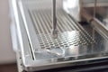 Close up of a coffee machine for espresso. Morning pleasure. Royalty Free Stock Photo