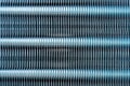 Close up coil cooler of air conditioner Threaded steel or Air condition coil unit Royalty Free Stock Photo