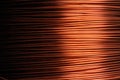 Close-up of a coil of red copper wire Royalty Free Stock Photo