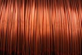 Close-up of a coil of red copper wire Royalty Free Stock Photo