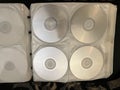 Collection of Blank CDs in Case Royalty Free Stock Photo
