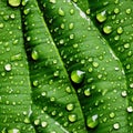 close up collection of green leaves with waterdrops