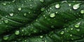 close up collection of green leaves with waterdrops