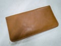 The Close up color womens leather purse on white background