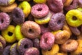 Close up Colored cereal. Royalty Free Stock Photo