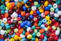 Close up of colored plastic beads for background Royalty Free Stock Photo